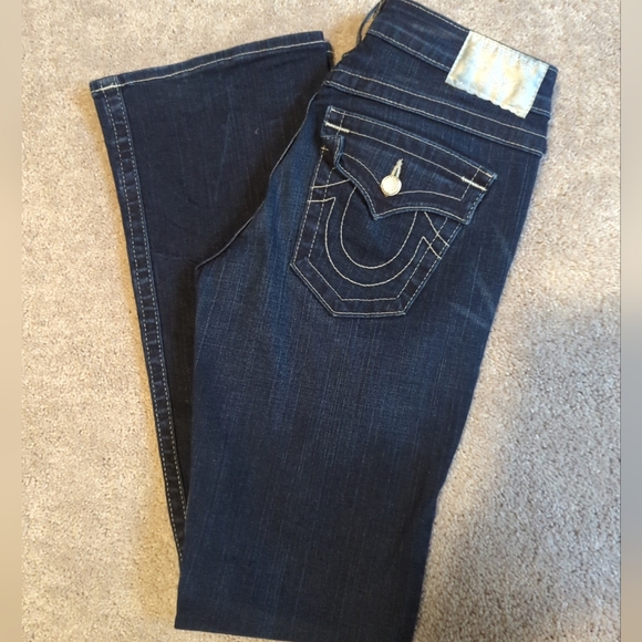 True Religion Denim - True Religion Women's Jean Size 29 Low Rise Becky Dark Wash Y2K Bedazzle